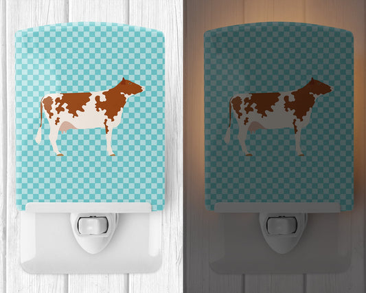 Ayrshire Cow Blue Check Ceramic Night Light BB8001CNL