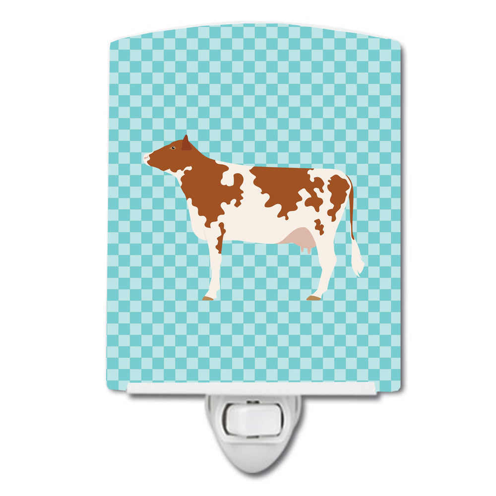 Ayrshire Cow Blue Check Ceramic Night Light BB8001CNL