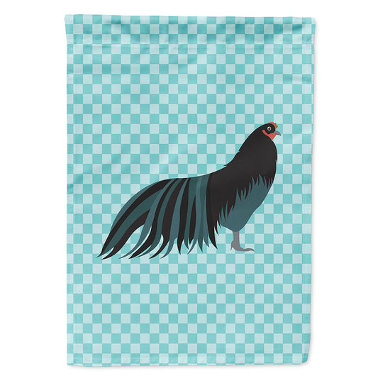 Sumatra Chicken Blue Check Flag Canvas House Size BB8007CHF