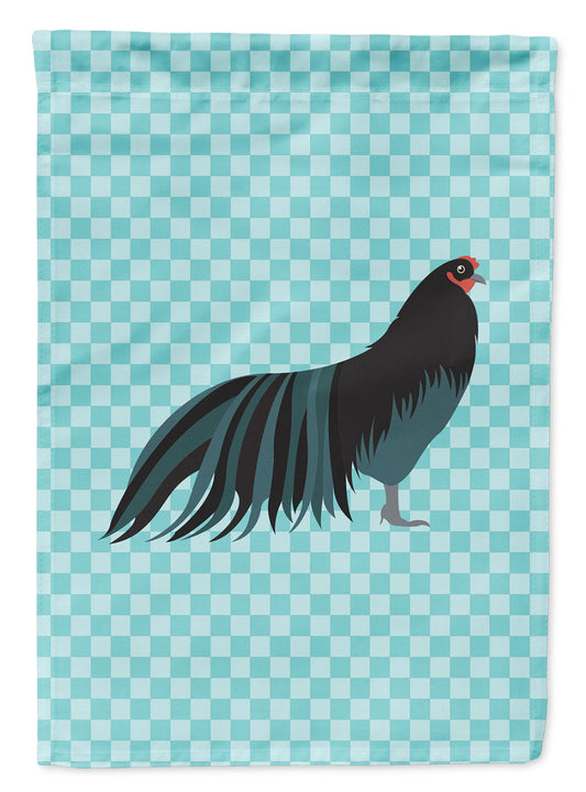 Sumatra Chicken Blue Check Flag Garden Size