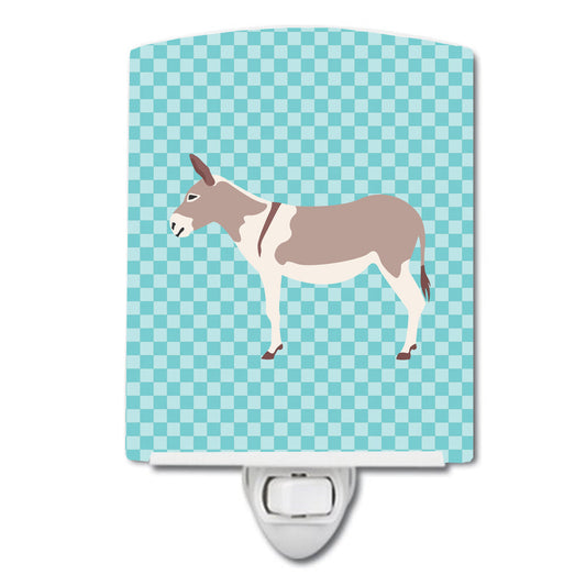 Australian Teamster Donkey Blue Check Ceramic Night Light BB8020CNL