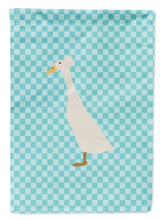 Bali Duck Blue Check Garden Flag - Outdoor Decorative Yard Flag