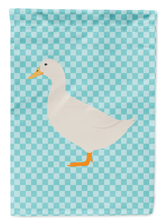 American Pekin Duck Blue Check Garden Flag - Outdoor Decorative Yard Flag