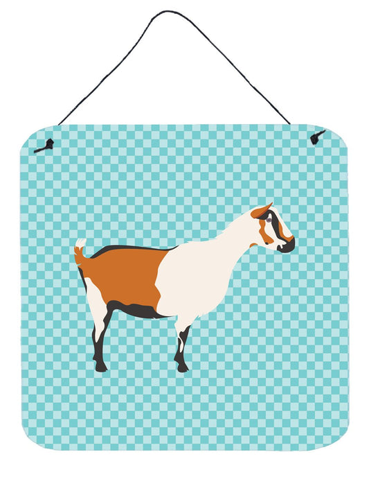 Alpine Goat Blue Check Wall or Door Hanging Prints BB8054DS66