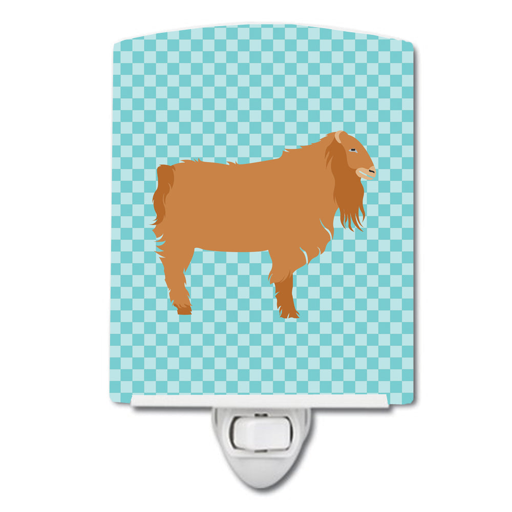 American Lamancha Goat Blue Check Ceramic Night Light BB8059CNL