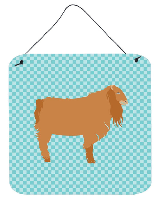 American Lamancha Goat Blue Check Wall or Door Hanging Prints BB8059DS66