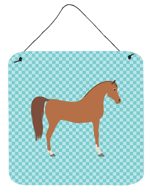 Arabian Horse Blue Check Wall or Door Hanging Prints BB8085DS66