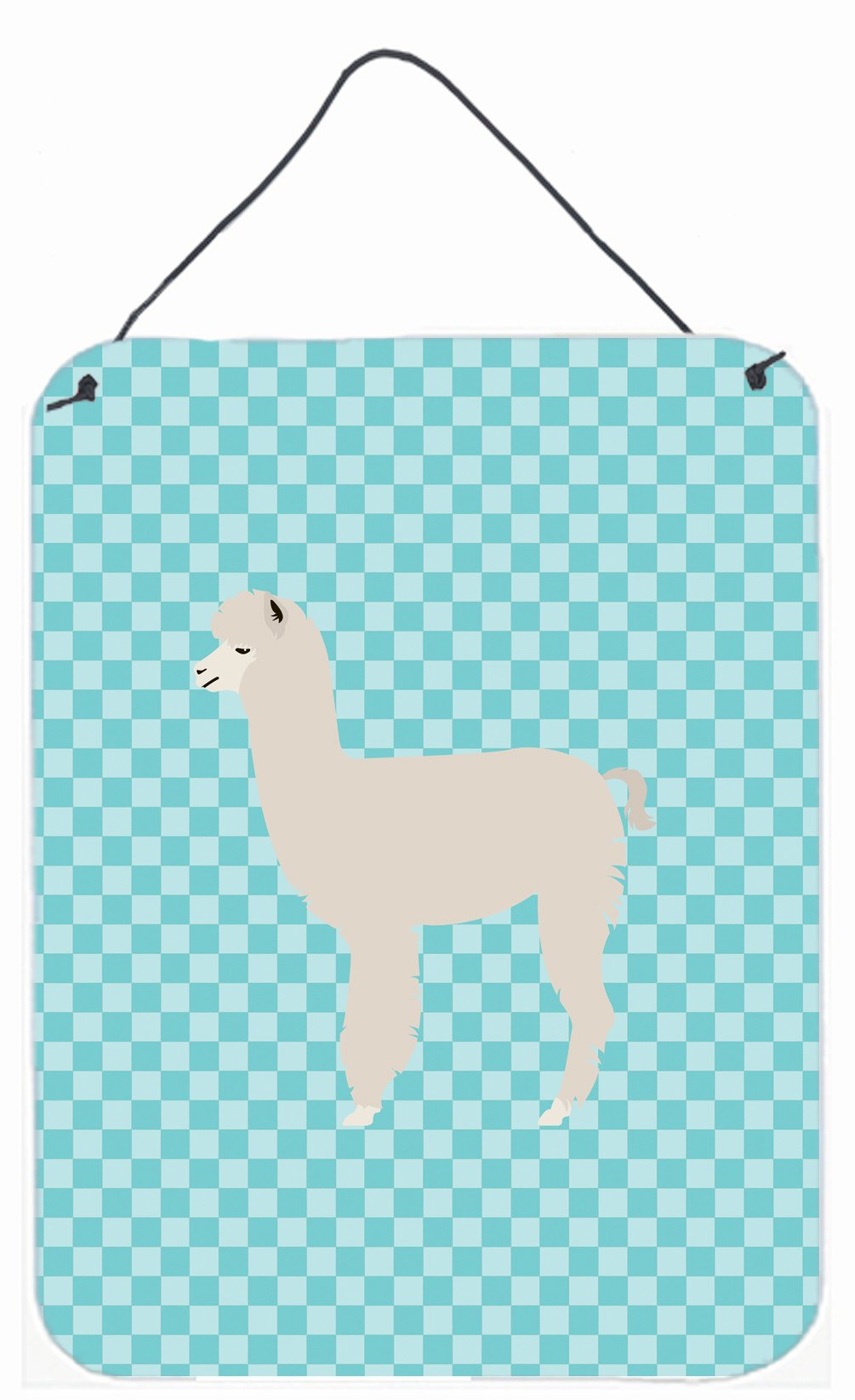 Alpaca Blue Check Wall or Door Hanging Prints BB8093DS1216