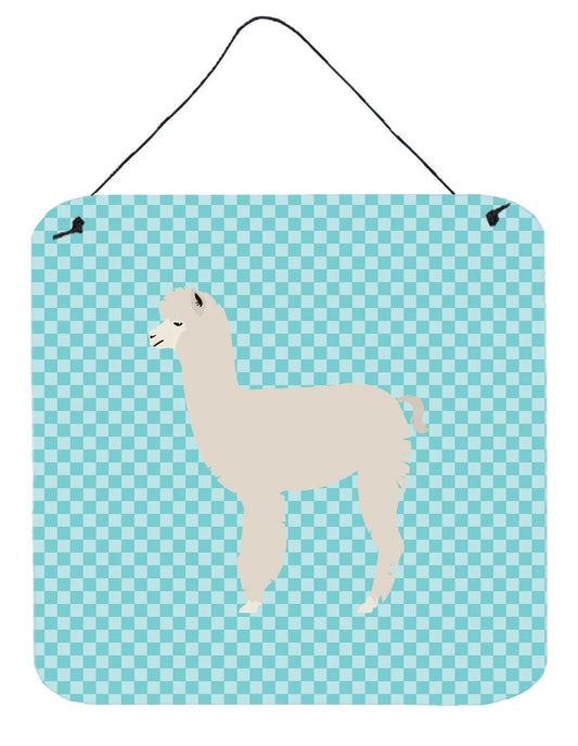 Alpaca Blue Check Wall or Door Hanging Prints BB8093DS66