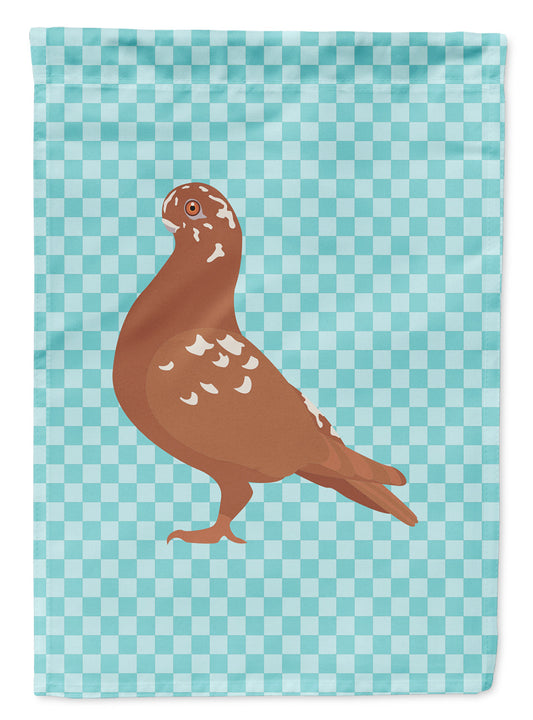 African Owl Pigeon Blue Check Garden Flag - Outdoor Decorative Yard Flag
