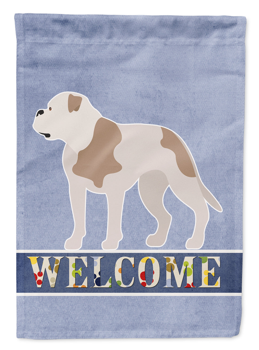 American Bulldog Welcome Garden Flag - Outdoor Decorative Yard Flag BB8348GF