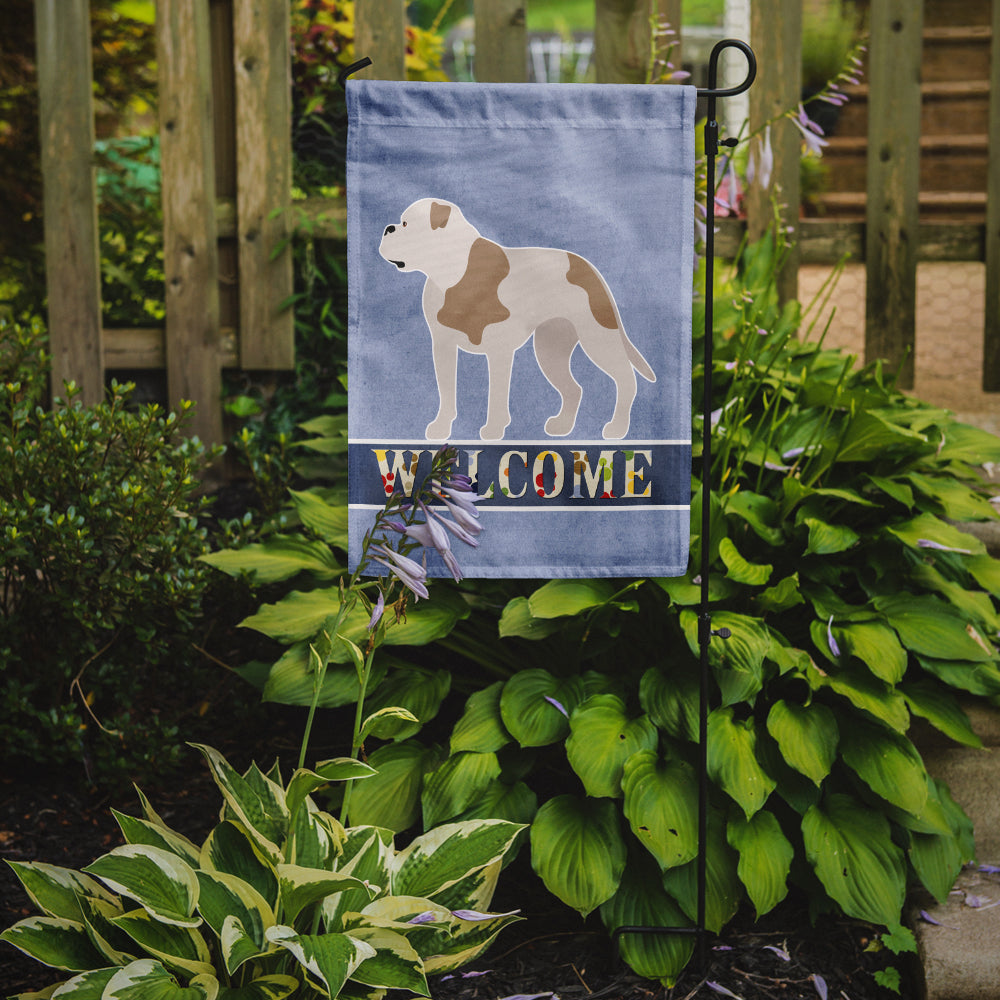 American Bulldog Welcome Garden Flag - Outdoor Decorative Yard Flag BB8348GF
