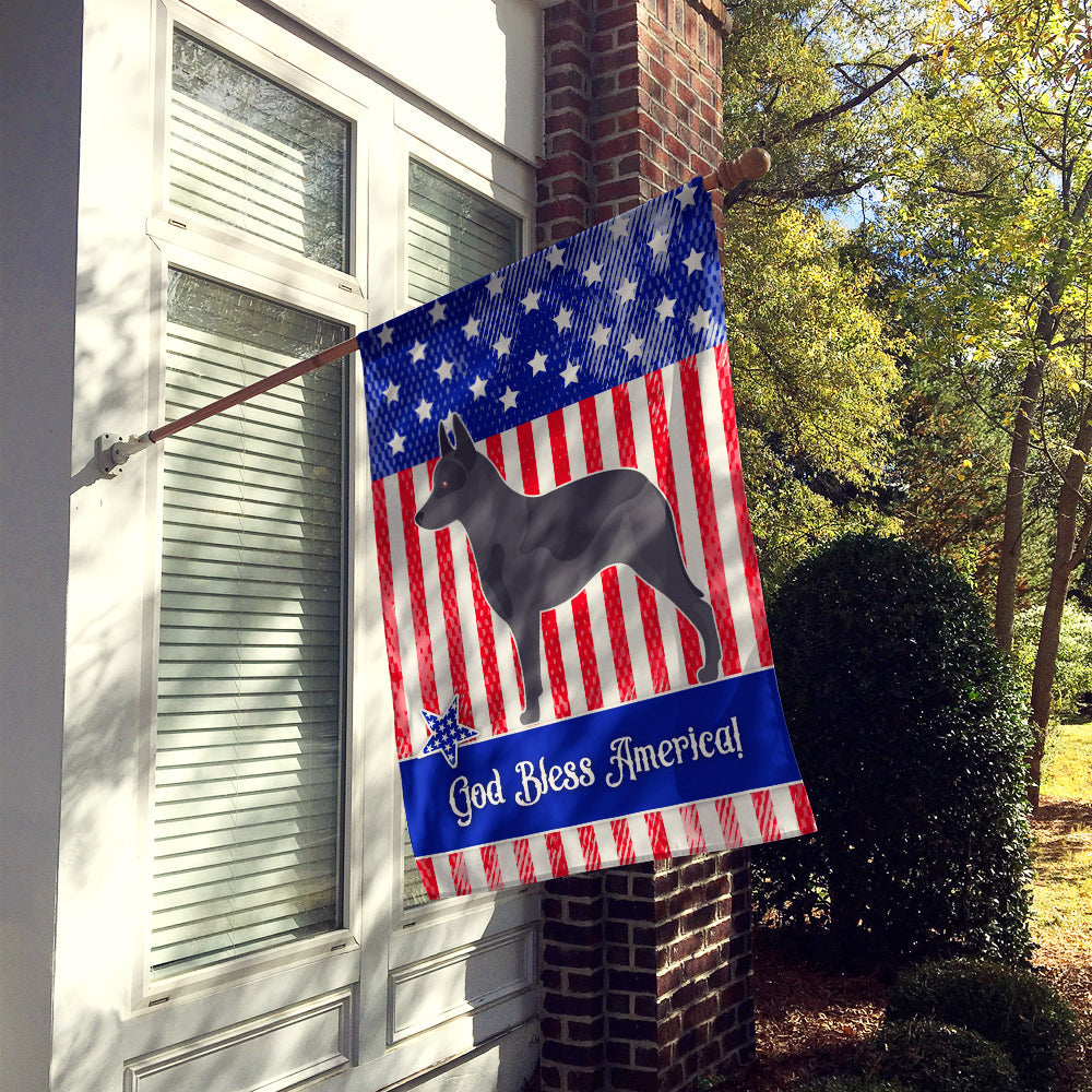 Australian Cattle Dog American Flag Canvas House Size BB8370CHF