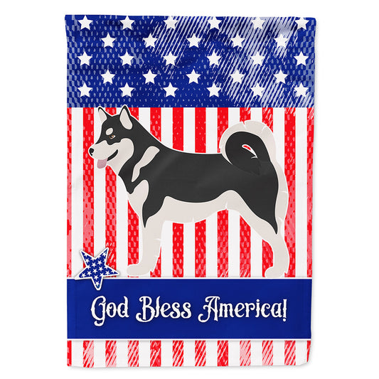 Alaskan Malamute American Flag Canvas House Size BB8405CHF