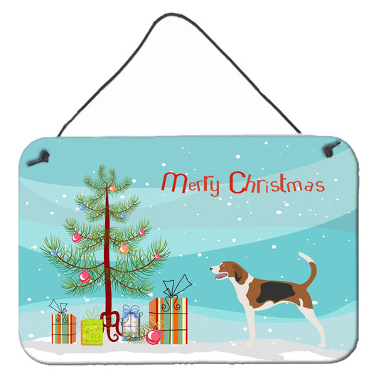 American Foxhound Christmas Wall or Door Hanging Prints BB8433DS812