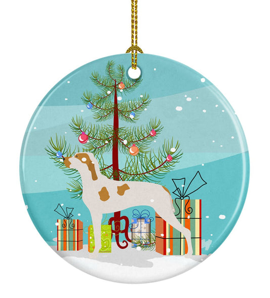 Ariege Pointer Christmas Ornament - Round Ceramic Ornament – Artist-Designed Keepsake Decoration BB8434CO1