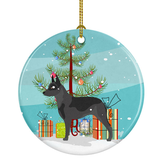 Australian Cattle Dog Christmas Ornament - Round Ceramic Ornament – Artist-Designed Keepsake Decoration BB8451CO1