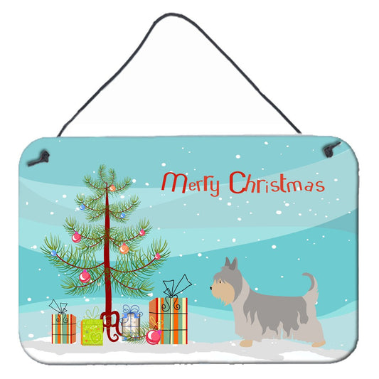 Australian Silky Terrier Christmas Wall or Door Hanging Prints BB8469DS812