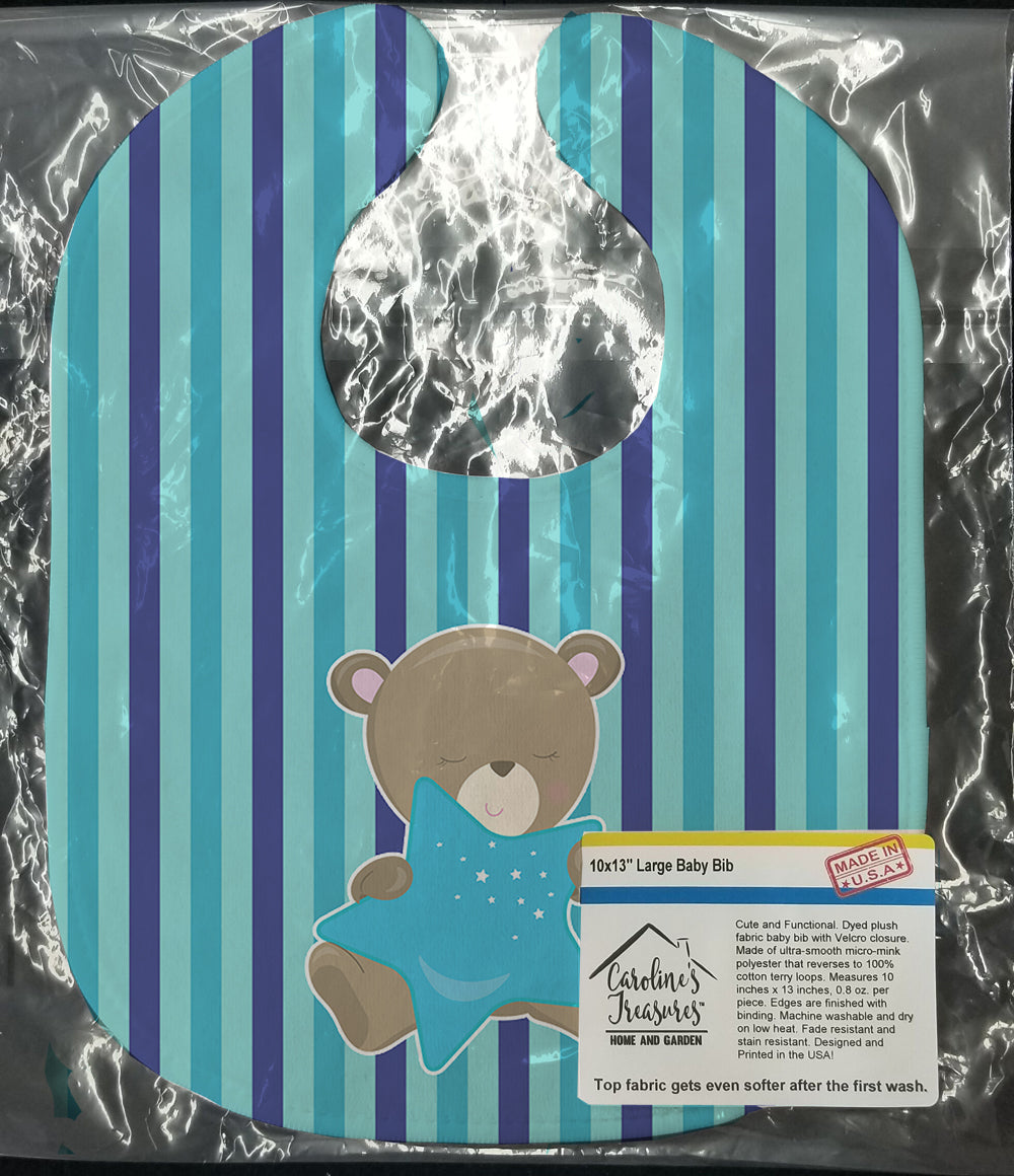 Baby Boy Bear with Star Baby Bib BB8614BIB