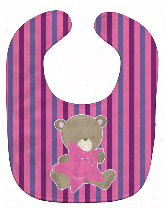 Baby Girl Bear with Star Baby Bib BB8615BIB