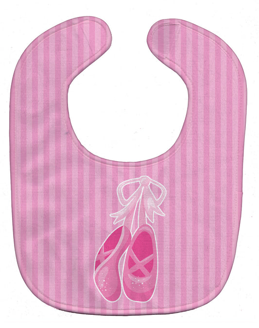 Ballet Shoes on Stripes Baby Bib BB8624BIB