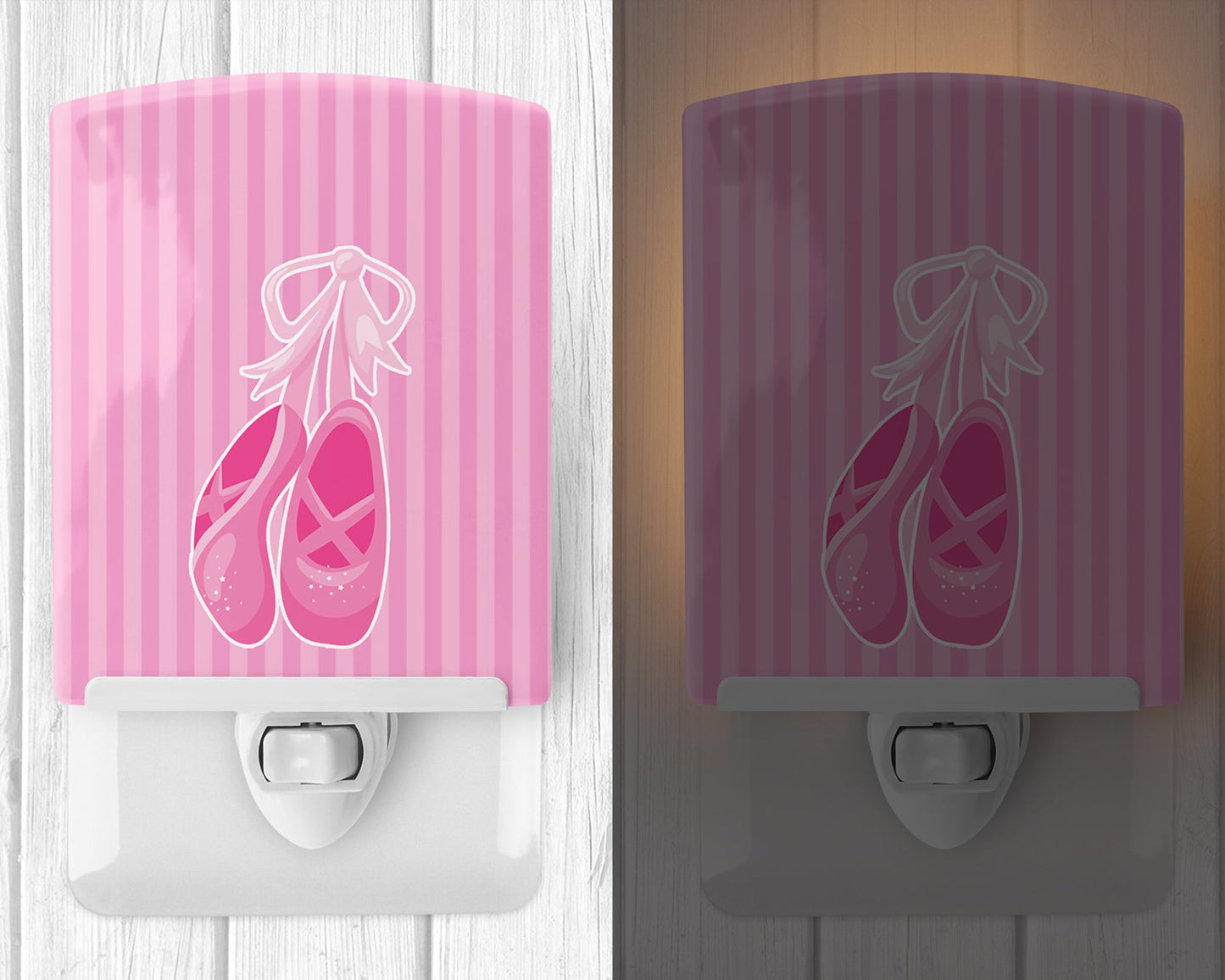 Ballet Shoes on Stripes Ceramic Night Light BB8624CNL