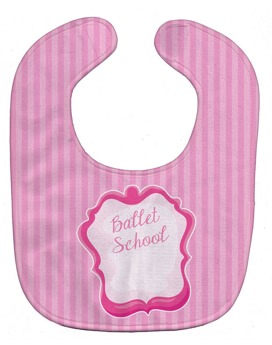Ballet School on Stripes Baby Bib BB8625BIB