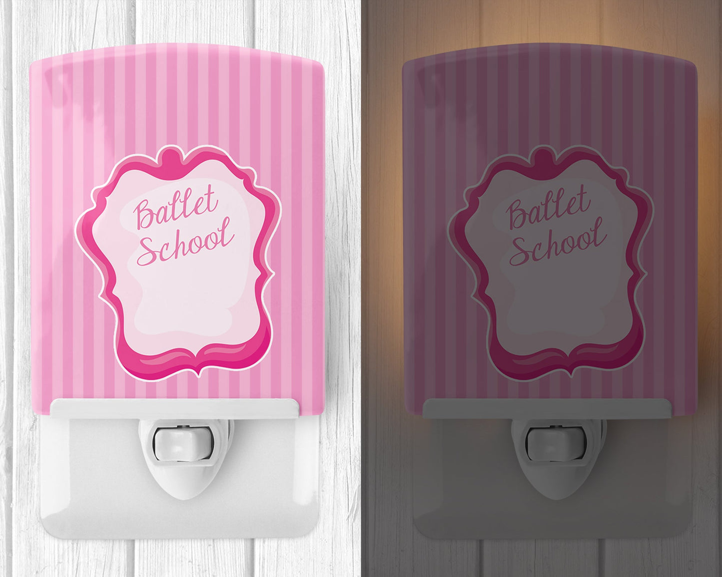 Ballet School on Stripes Ceramic Night Light BB8625CNL