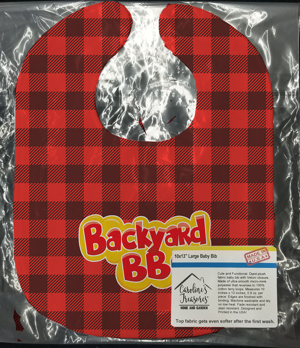 Backyard BBQ on Plaid Baby Bib BB8627BIB