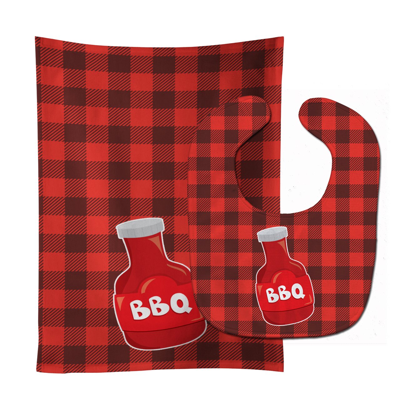 Backyard BBQ Sauce Baby Bib & Burp Cloth BB8633STBU