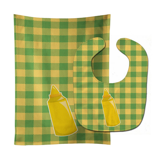 Backyard BBQ Mustard Baby Bib & Burp Cloth BB8639STBU