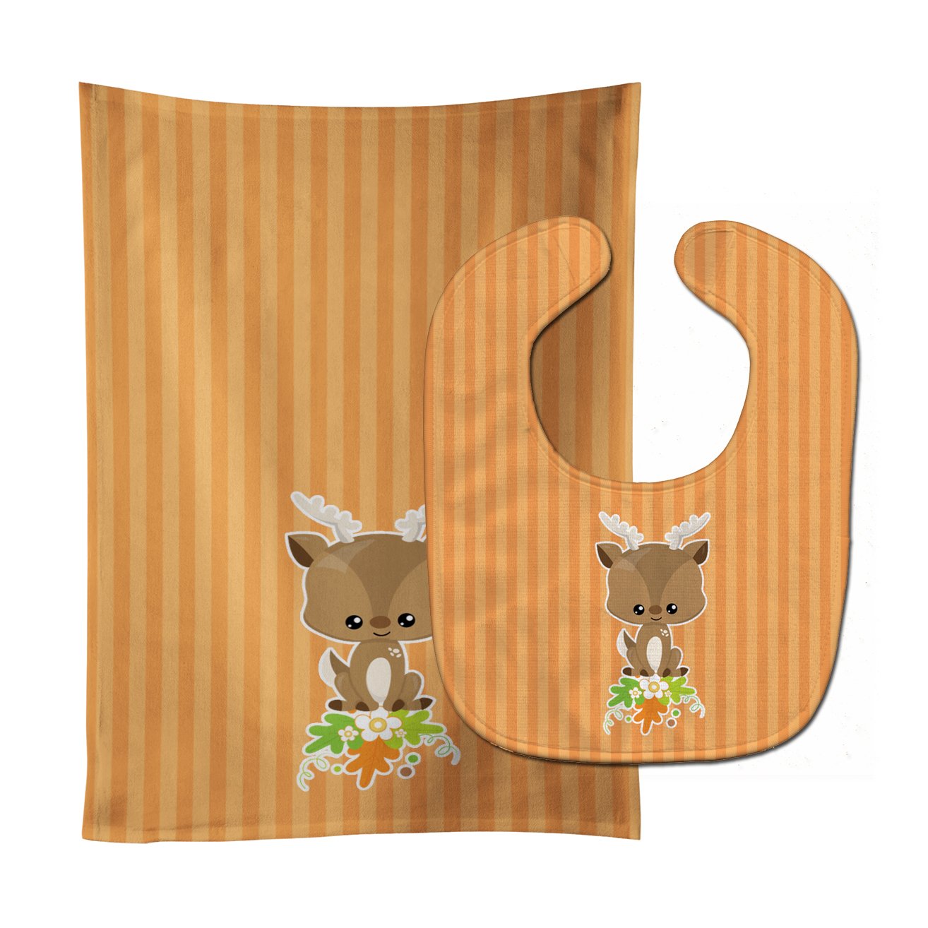 Deer Baby Bib & Burp Cloth BB8713STBU