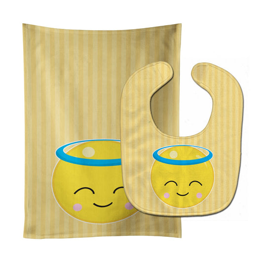 Angel Face Baby Bib & Burp Cloth BB8733STBU