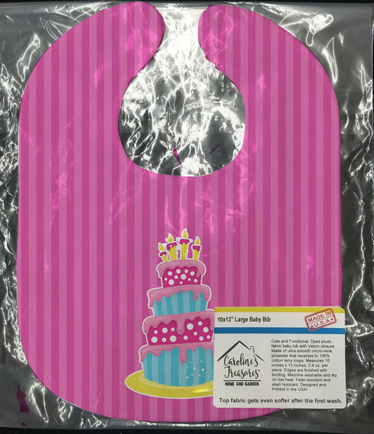 Dinosaur Pink Birthday Cake Baby Bib BB8922BIB