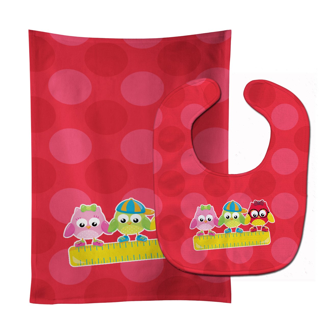 Back to School Birds Baby Bib & Burp Cloth BB9030STBU