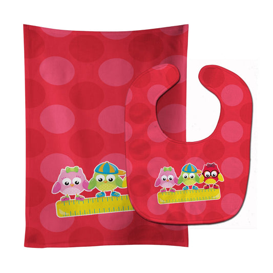 Back to School Birds Baby Bib & Burp Cloth BB9030STBU