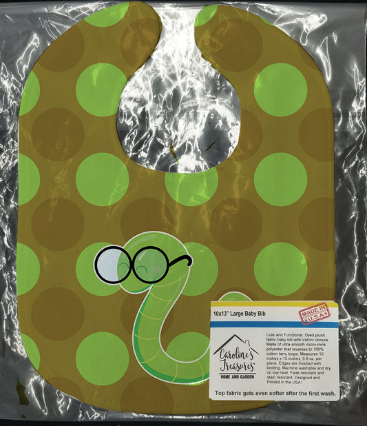 Back to School Worm Baby Bib BB9031BIB