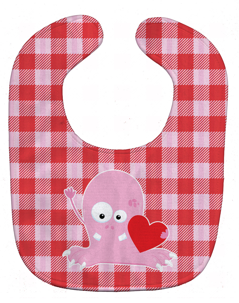 Cupid Monster Angel on Plaid Baby Bib BB9119BIB