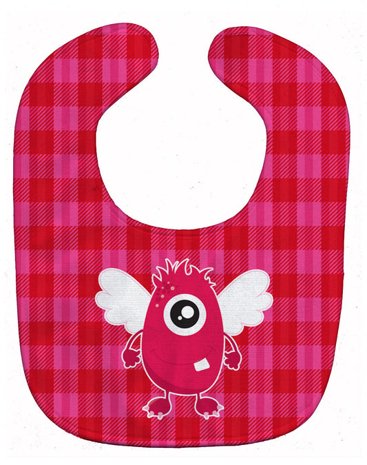 Monster Angel on Plaid Baby Bib BB9120BIB