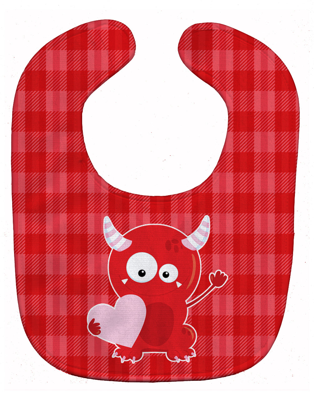 Cupid Monster Angel on Plaid Baby Bib BB9123BIB