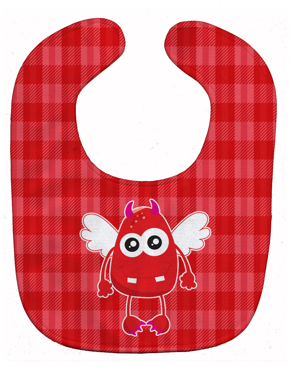 Cupid Monster Angel on Plaid Baby Bib BB9124BIB