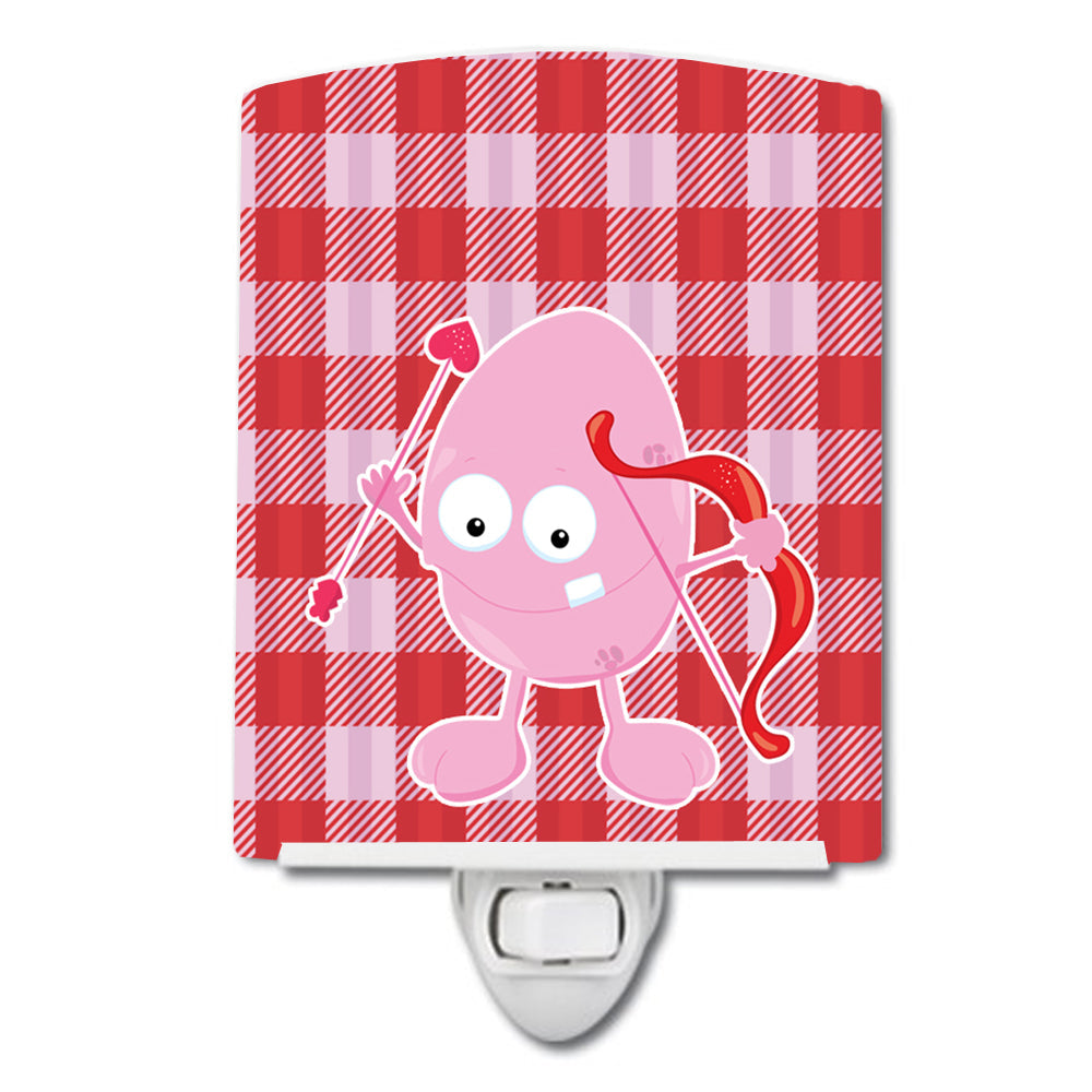 Cupid Monster Angel on Plaid #5 Ceramic Night Light BB9125CNL