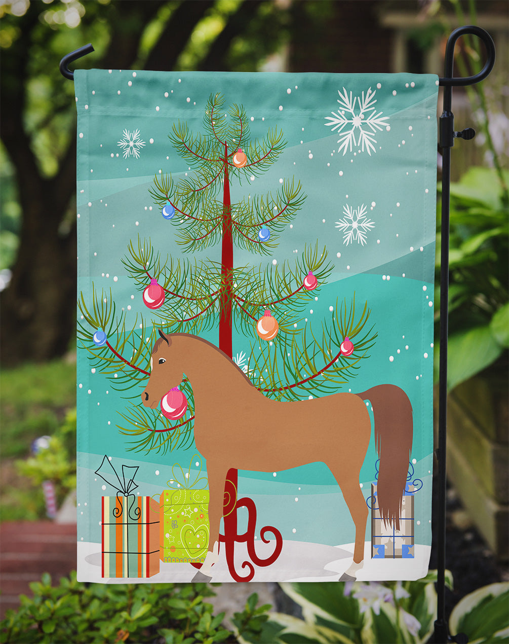Arabian Horse Christmas Garden Flag - Outdoor Decorative Yard Flag BB9278GF