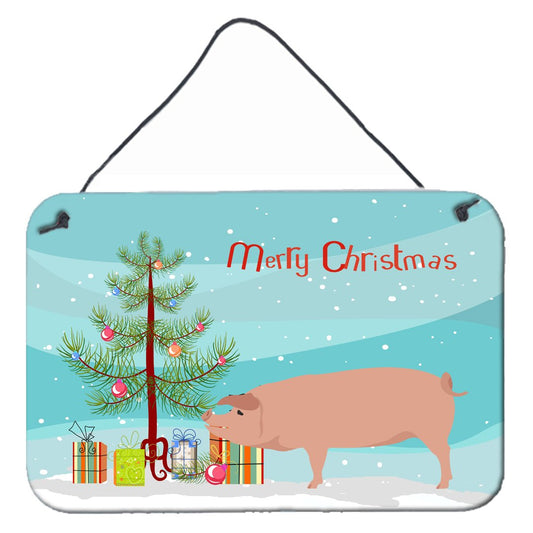 American Landrace Pig Christmas Wall or Door Hanging Prints BB9299DS812