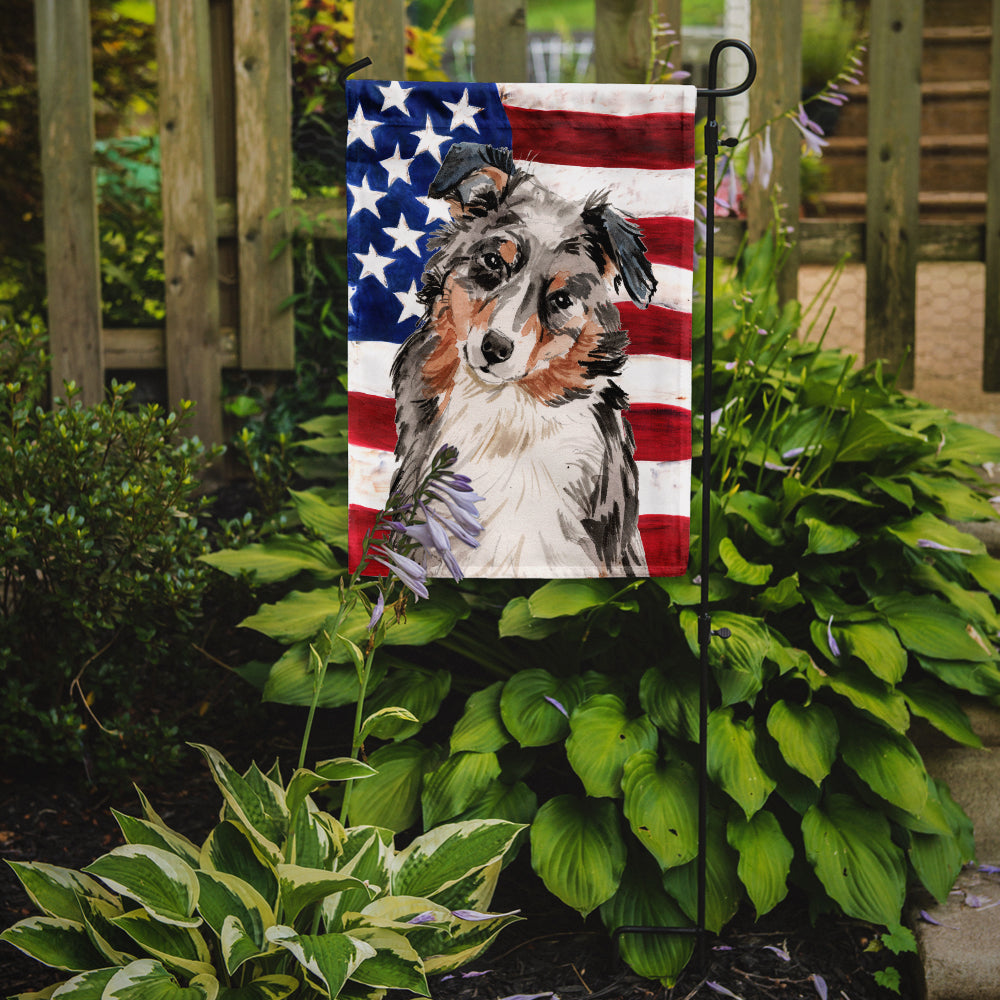 Australian Shepherd Patriotic Garden Flag - Outdoor Decorative Yard Flag BB9362GF