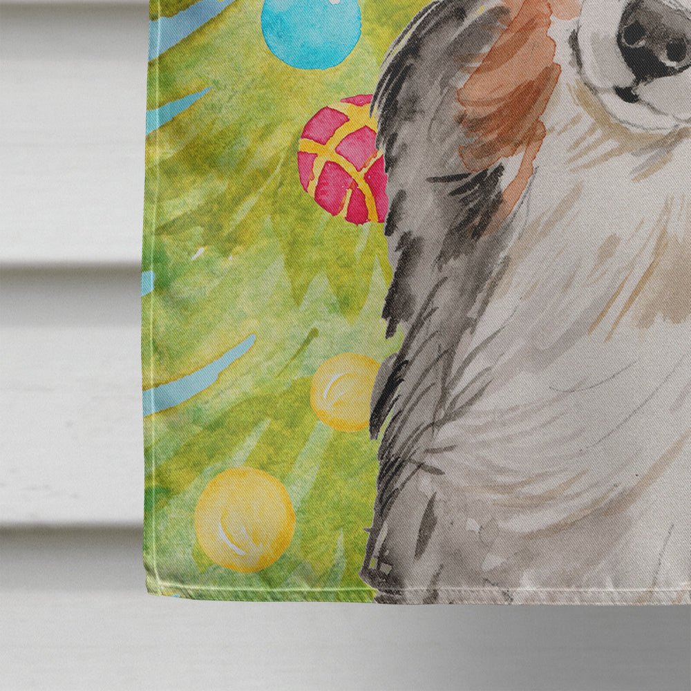 Australian Shepherd Christmas Flag Canvas House Size BB9397CHF