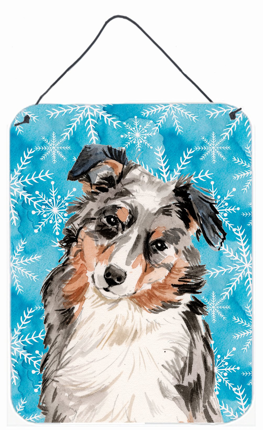 Australian Shepherd Winter Wall or Door Hanging Prints BB9432DS1216