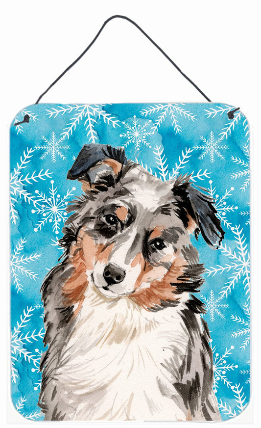 Australian Shepherd Winter Wall or Door Hanging Prints BB9432DS1216