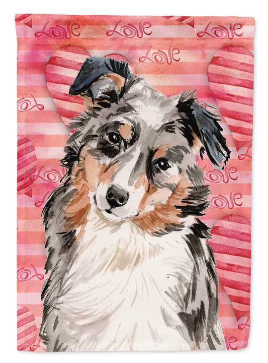 Australian Shepherd Love Garden Flag - Outdoor Decorative Yard Flag BB9467GF