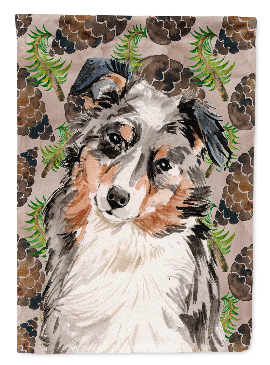 Australian Shepherd Pine Cones Garden Flag - Outdoor Decorative Yard Flag BB9572GF
